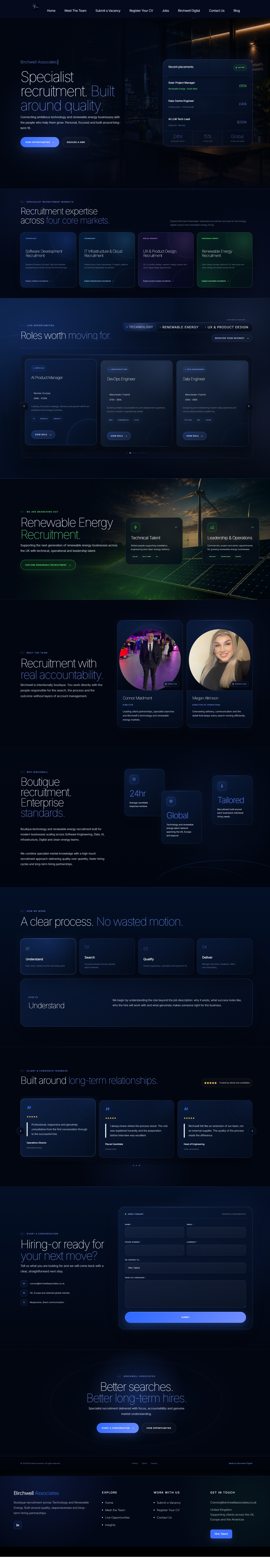 Birchwell Associates full homepage scrolling inside the Birchwell Digital laptop